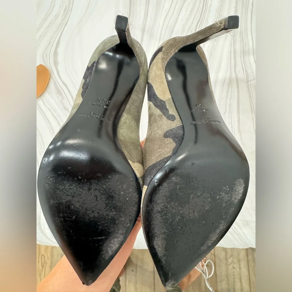 Saint Laurent Camouflage Heels in Black and Tan - Picture 5 of 5
